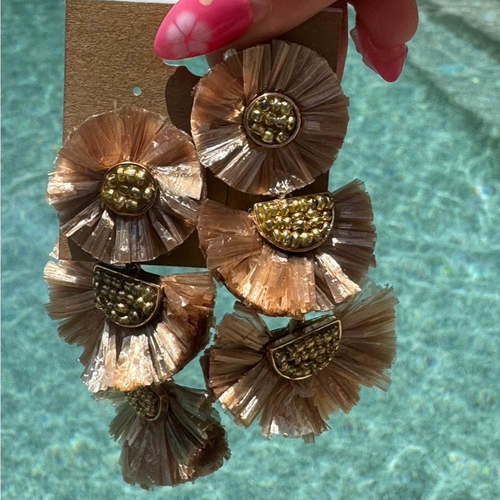 The Songbird Collection Bellini Raffia Statement Earrings